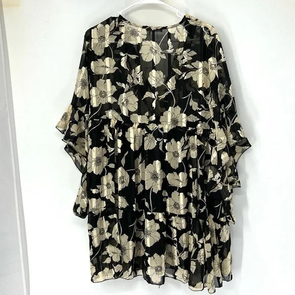 LA DEA NWT baby doll lined top floral - Picture 9 of 10